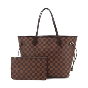 Louis Damier Neverfull MM Tote Bag Pouch Ebene Brown